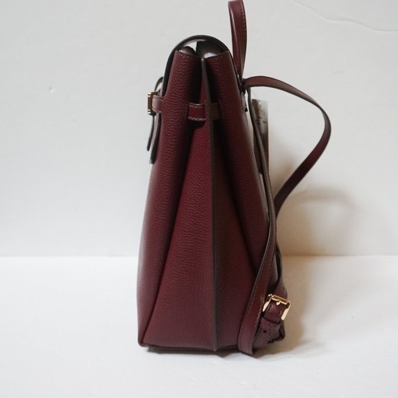 Michael Kors Emilia Medium Backpack Pebbled Leather Merlot main image 8